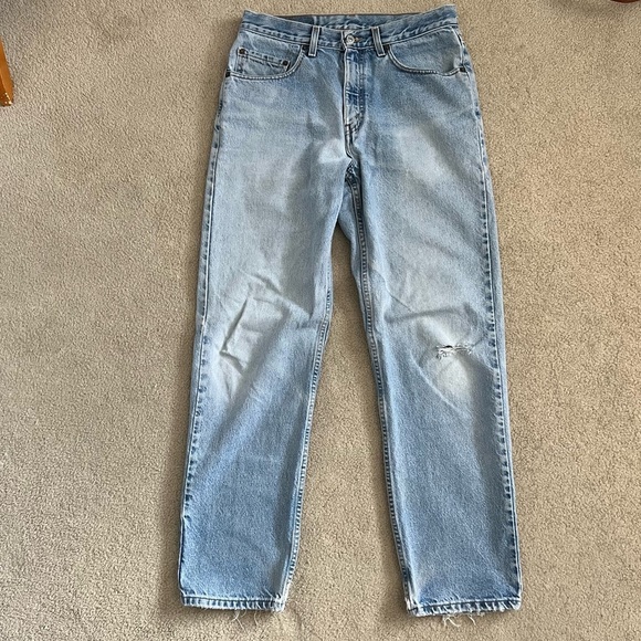 Vintage 2002 Levi’s 901 Relaxed Straight Leg Jeans Light Wash Mexico 32 X 32 - Picture 2 of 12